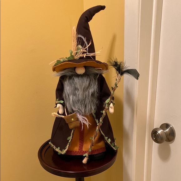 Enchanted Woodland Wizard Gnome with Staff and Satchel - Brown/British Tan NWT - Picture 2 of 14